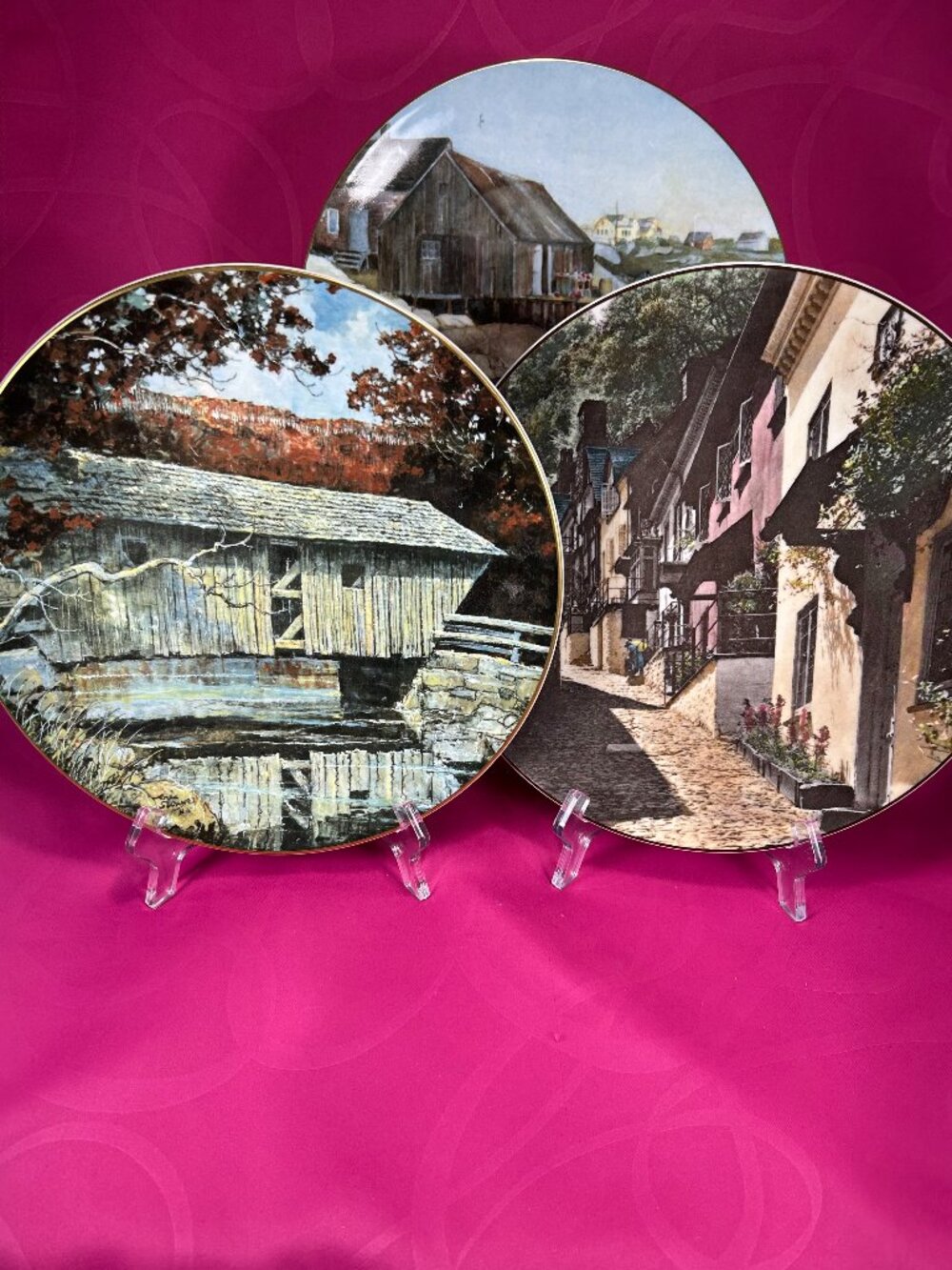 3 colorful Collector's Plates. Royal Doulton